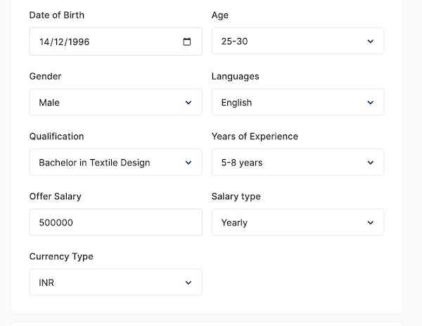candidate age gender