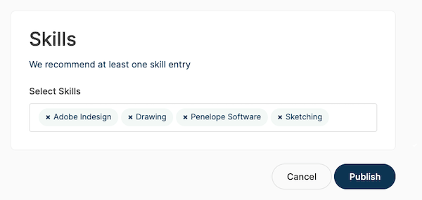 candidate skill section