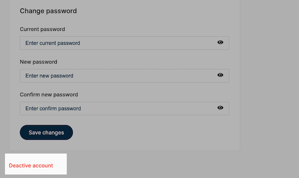 employer docs setting deactivate account