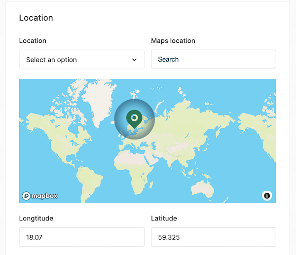 map candidate location