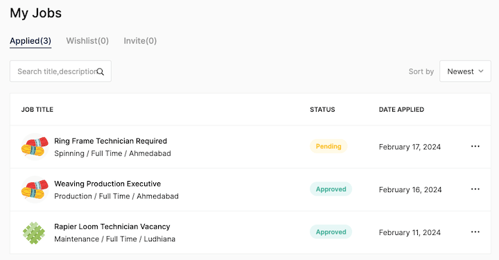 candidate help apply jobs track status
