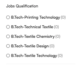 candidate help search jobs education filter