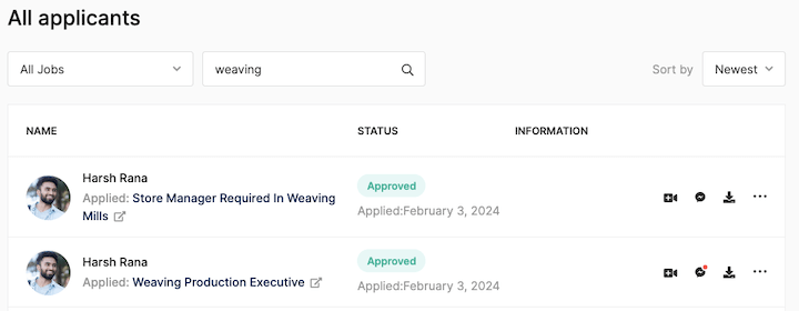 employer help applicant search keyword