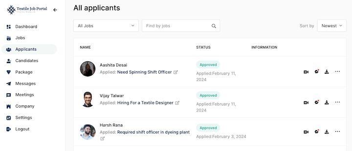 employer help applicants all applicants list