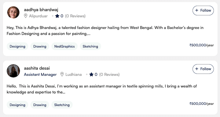 employer help find candidate experience level result