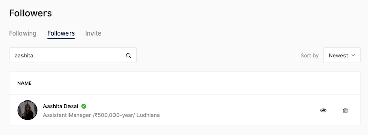 employer help manage followers search follower