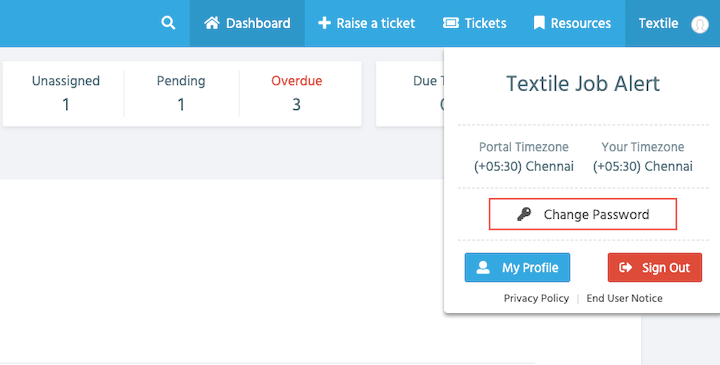 How can users change or reset passwords on the support portal? 11 support centre change password go to profile