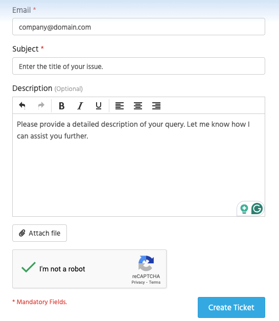 support centre create ticket without login raise ticket