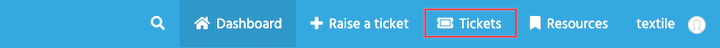 support centre filter tickets click tickets